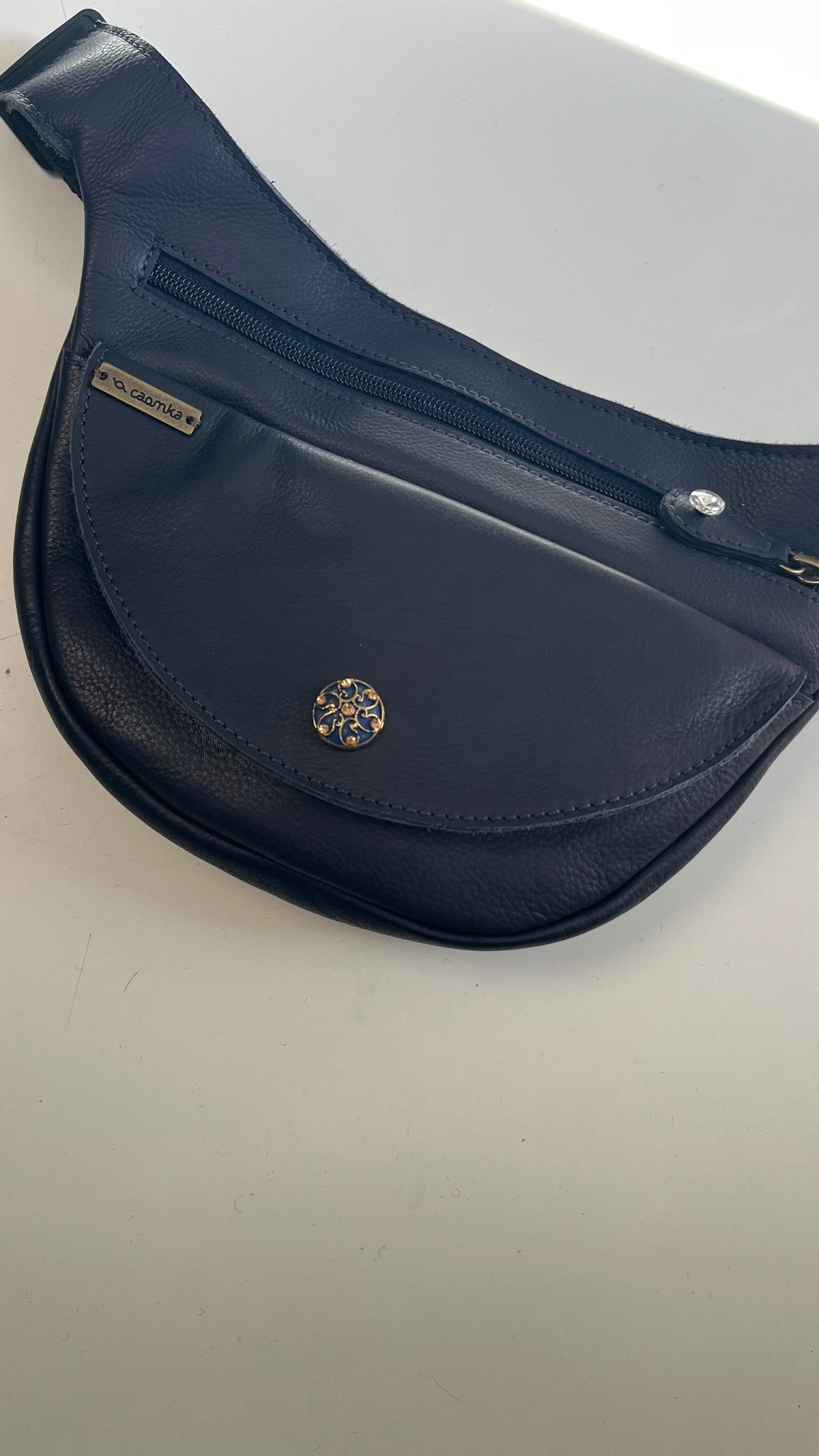 Riñonera Luna "Special Dark Blue Luxury" Silver · Piel · Pieza Exclusiva Núm. 19065