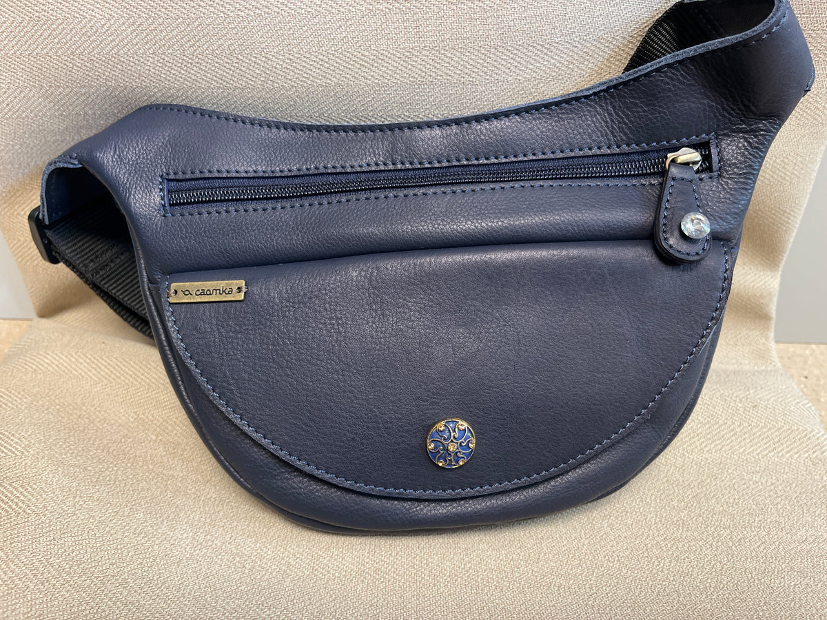 Riñonera Luna "Special Dark Blue Luxury" Silver · Piel · Pieza Exclusiva Núm. 19065