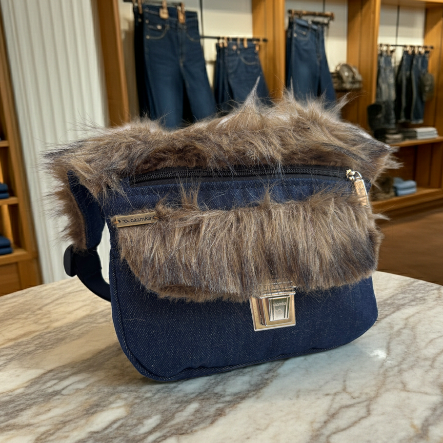 Riñonera "Special Jeans Feline" + Bolsillo trasero · Pieza Única Núm. 18474