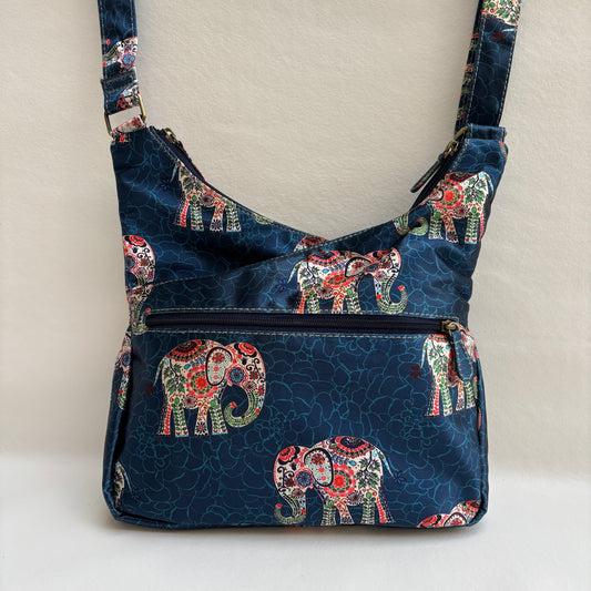 Bolso Bandolera Súper Caomka "Bohemian Elephants" · Pieza Única Núm. 19257