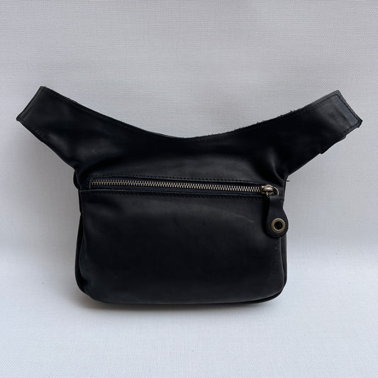 Riñonera "Premium Circles Black & Old Gold" · Piel - Cuero · Pieza Exclusiva Núm. 15329