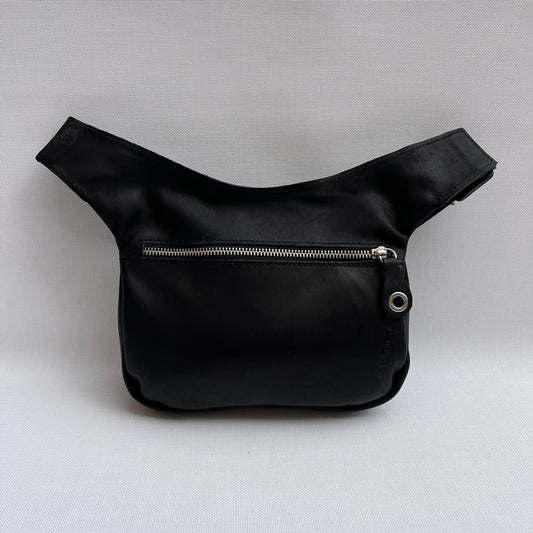 Riñonera "Premium Black & Silver" · Piel - Cuero · Pieza Exclusiva Núm. 15330