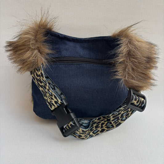 Riñonera "Special Jeans Feline" + Bolsillo trasero · Pieza Única Núm. 18445