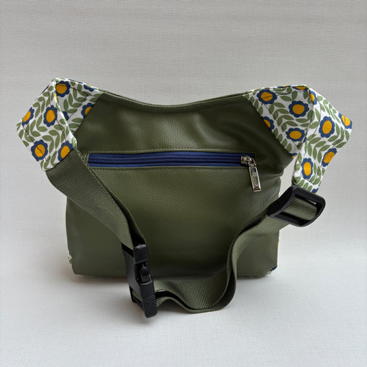 Riñonera "Vintage Green" + Bolsillo trasero · Polipiel · Pieza Única Núm. 16957