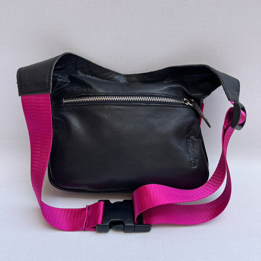Special "Trencadis" Black & Silver BioCuir® natural leather Unique Piece No. 13329