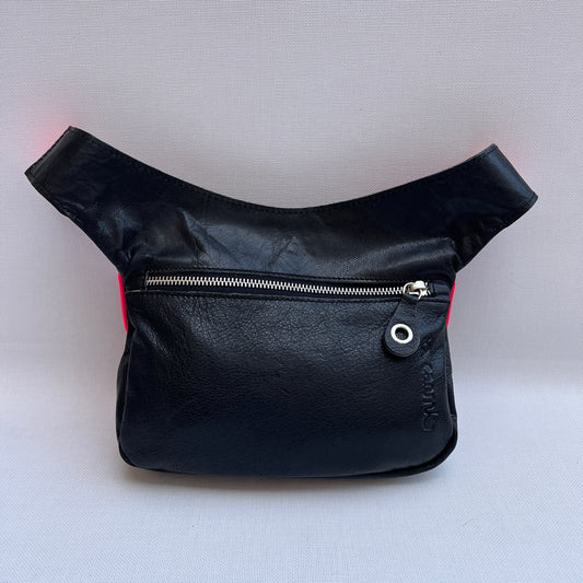 Special "Trencadis" Black & Silver BioCuir® natural leather Unique Piece No. 13329