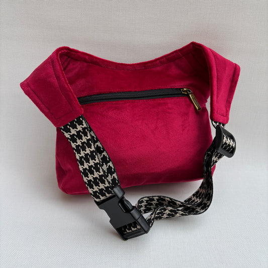 Riñonera "Elegant Top Plus" · Terciopelo + Bolsillo trasero · Pieza Única Núm. 16988