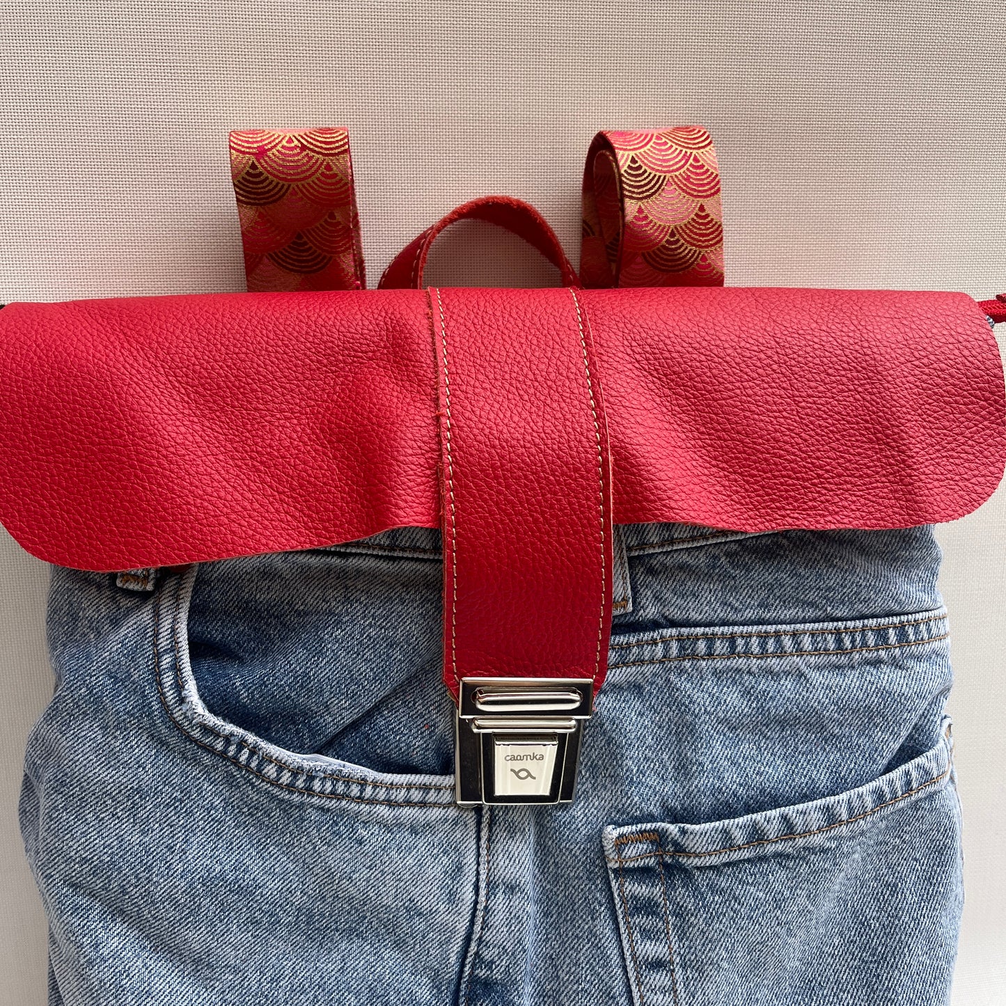 Mochila Top Caomka Recycled ♻️ Jeans · Pieza Única 15344