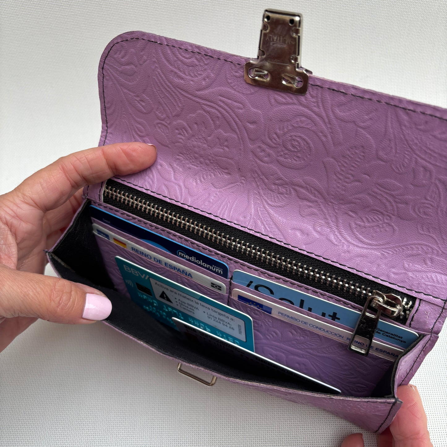 CAOMKA Flat Coin Purse Natural BioCuir® Leather Exclusive Piece No. 13177