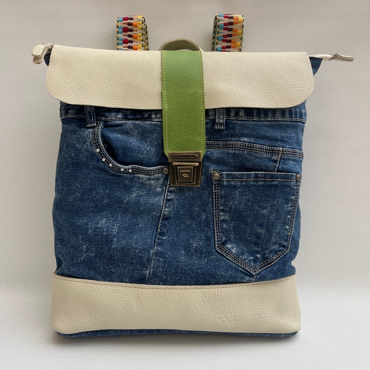Mochila Top Caomka Recycled ♻️ Jeans · Pieza Única 15268