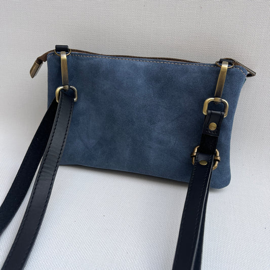 Riñonera multifunción NANO "Denim" · Piel Serraje · Pieza Exclusiva Núm. 14627
