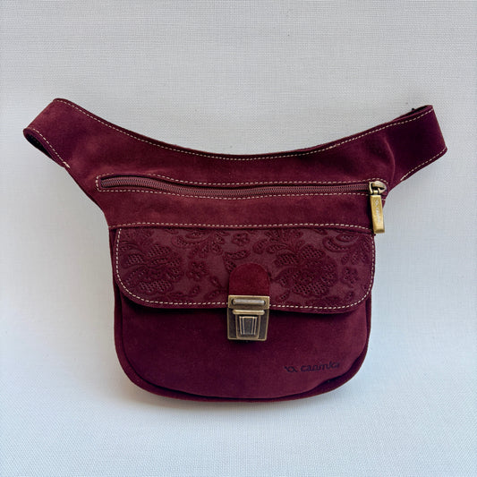 Riñonera Mini "Elegant Burdeos" · Piel de Serraje · Pieza Exclusiva Núm. 17019