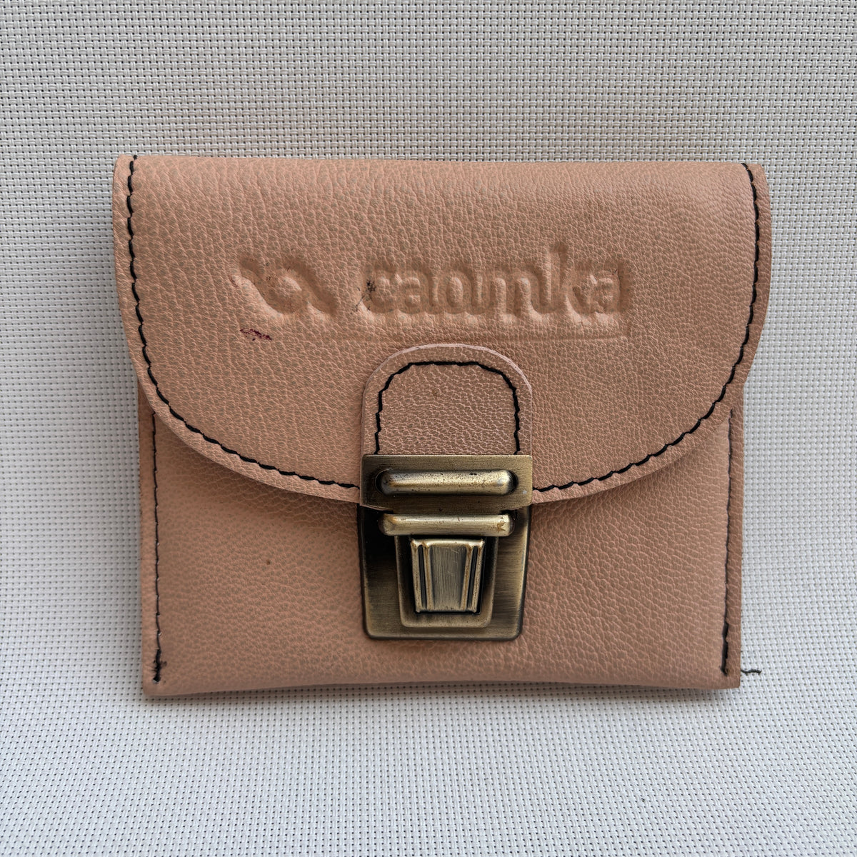 CAOMKA Coin Holder Natural BioCuir® Leather Exclusive Piece No. 12375