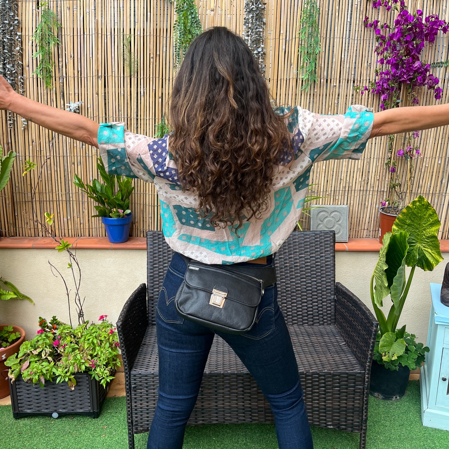 BioCuir Classic Black & Silver BioCuir® Natural Leather Exclusive Piece No. 6678