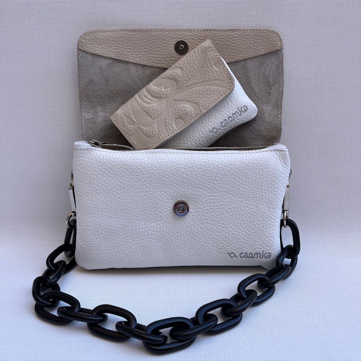 Riñonera multifunción ELEGANT NANO "Beige" · Piel - Cuero · Pieza Exclusiva Núm. 15226