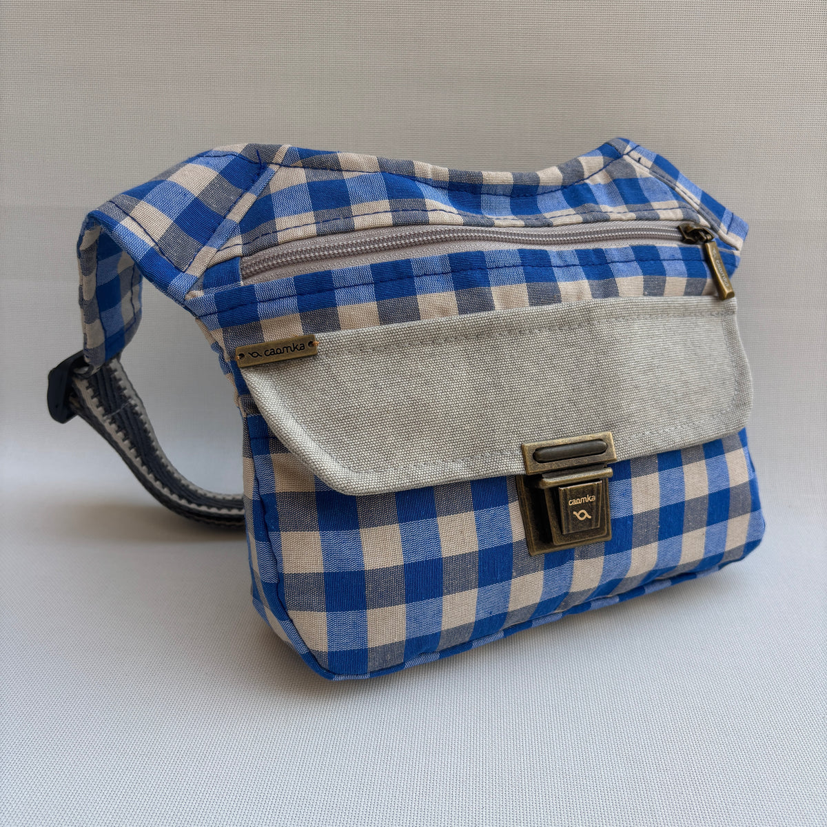 (-30%) Riñonera "Special Vichy Blue Top" · Pieza Única Núm. 18121