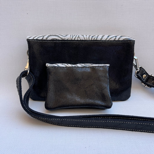 Pack Monedero + Riñonera multifunción NANO "Fantasy Black" · Piel - Cuero · Pieza Exclusiva Núm. 15478