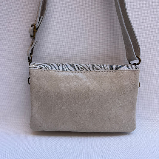 Riñonera multifunción NANO "Fantasy White" · Piel - Cuero · Pieza Exclusiva Núm. 15476