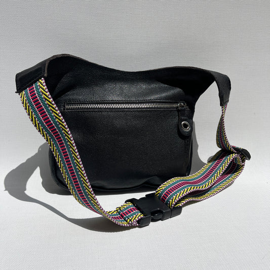 Special "Trencadis" Black & Silver BioCuir® natural leather Unique Piece No. 13329