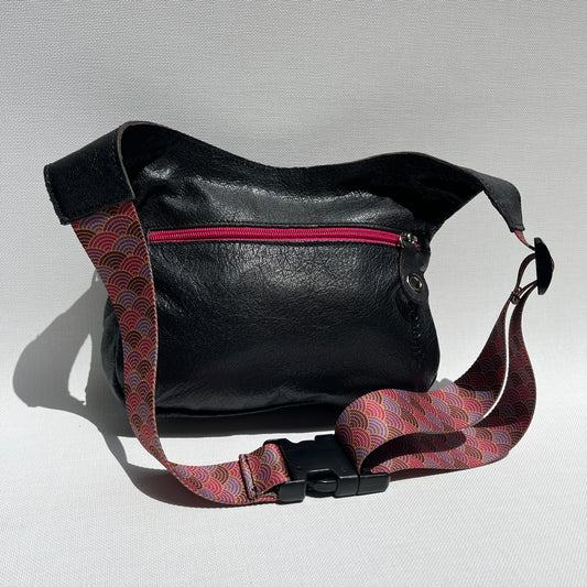 Special Bordeaux & Mandalas BioCuir® natural leather Unique Piece No. 12309
