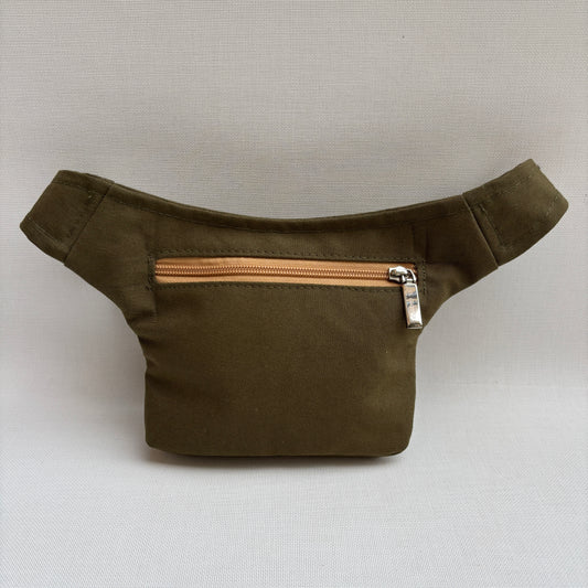 Riñonera Mini "Special Green Kaki Top" + Bolsillo trasero extra · Pieza Única Núm. 18972