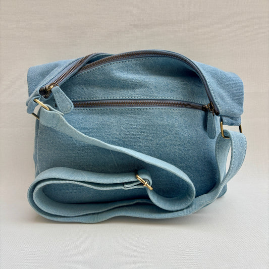 Bolso Bandolera Súper Caomka "Autumn Blue Denim" · Pieza Exclusiva Núm. 17968