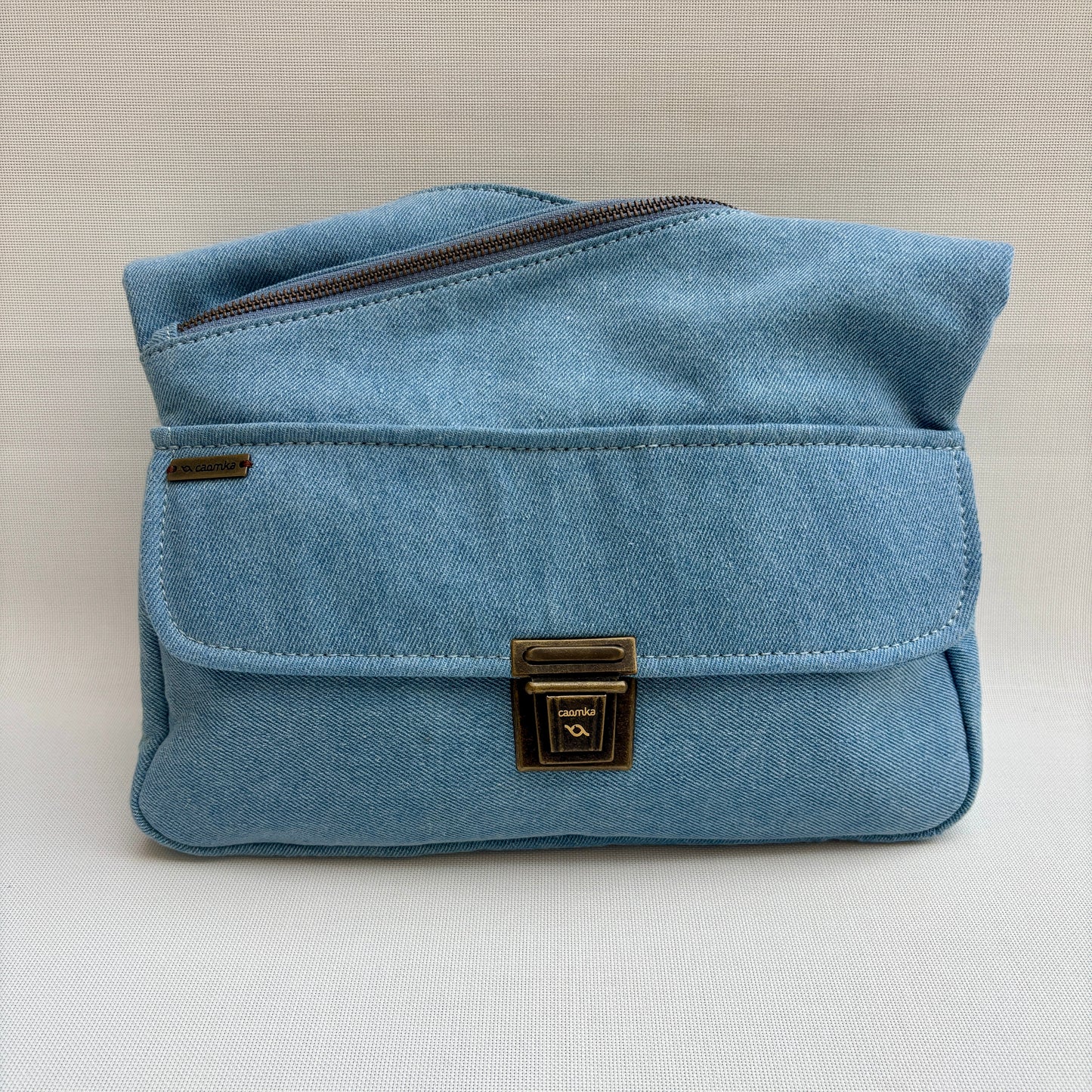 Bolso Bandolera Súper Caomka "Autumn Blue Denim" · Pieza Exclusiva Núm. 17968