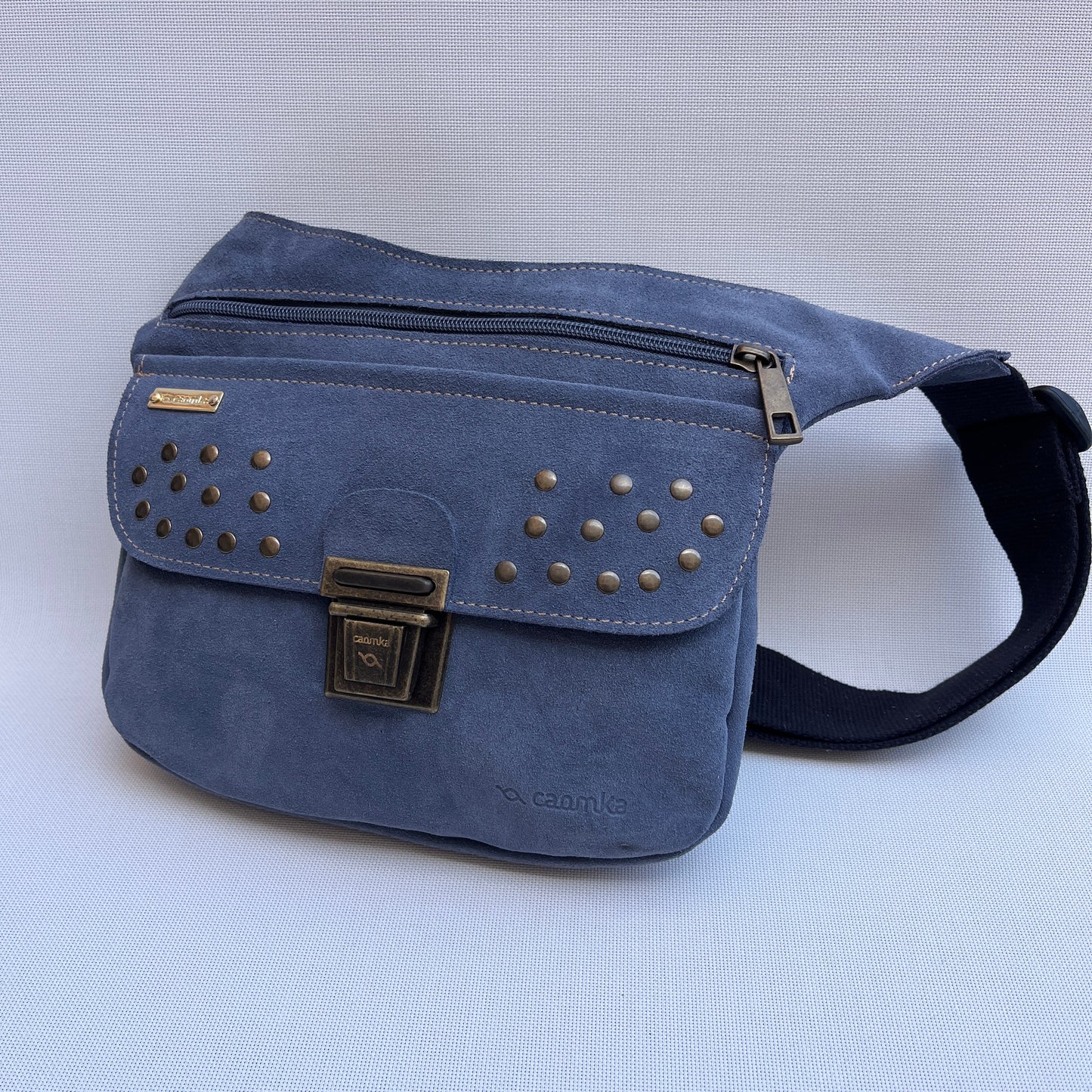 Riñonera PREMIUM Blue Jeans · Piel Serraje · Pieza Única Núm. 15532