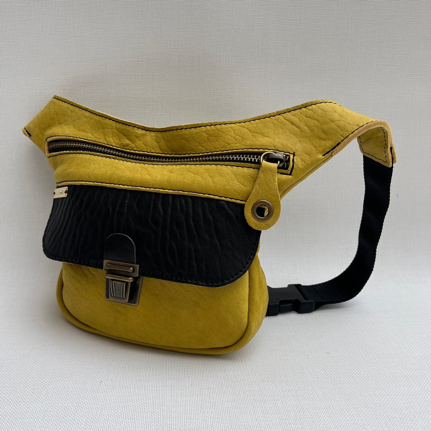 Mini Special Mustard & Old Gold · Piel natural BioCuir® · Pieza Única Núm. 13895