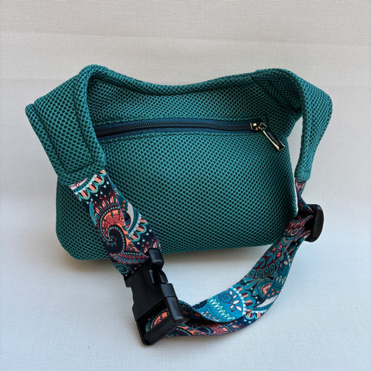 Riñonera "Soft Green 3D Top" + Bolsillo trasero · Pieza Única Núm. 18734