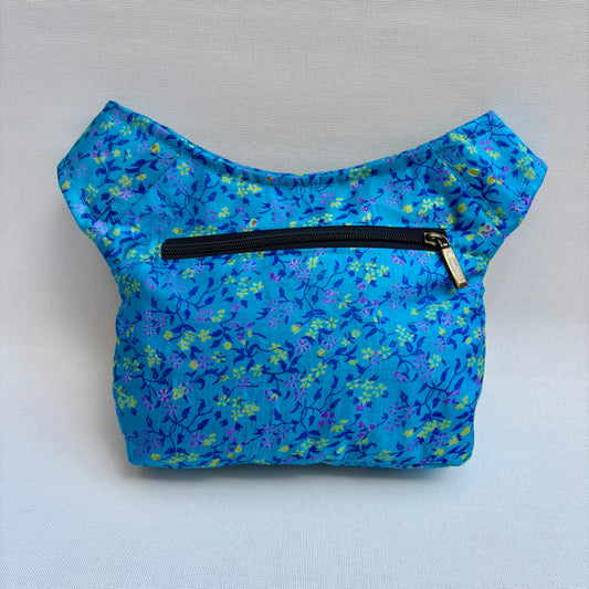 Riñonera "Blue Japanese Flowers" + Bolsillo trasero · Pieza Única Núm. 17982