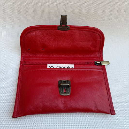 CAOMKA Flat Coin Purse Natural BioCuir® Leather Exclusive Piece No. 13177