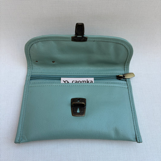 CAOMKA Flat Coin Purse Natural BioCuir® Leather Exclusive Piece No. 13177