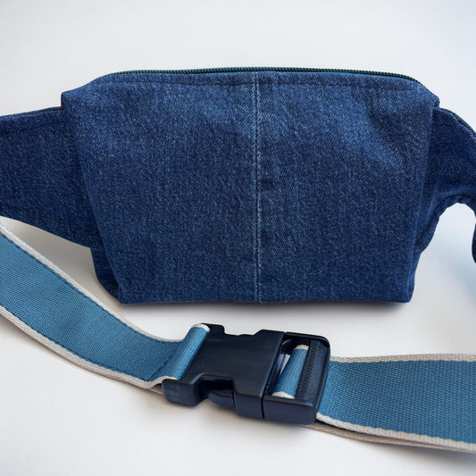 Riñonera Urban "♻️ Elegant Jeans Recycled Africa Top ♻️" · Pieza Única Núm. 19569