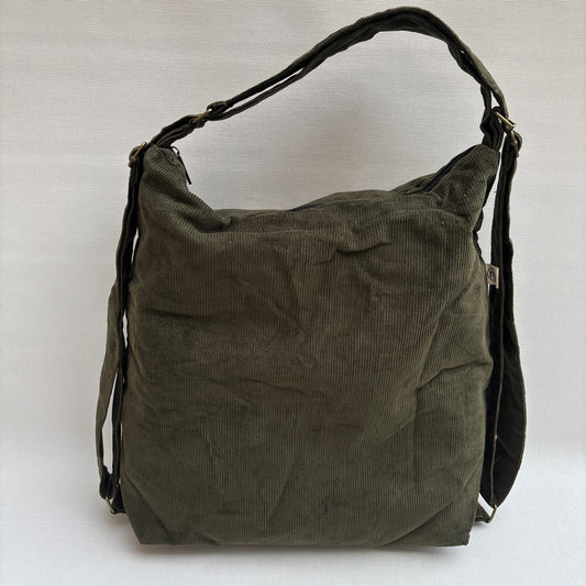 Mochila - Bolso - Tote Bag - Micro pana · Mutifunción · "Nepal" Color Verde · Súper ligera · Pieza 16457