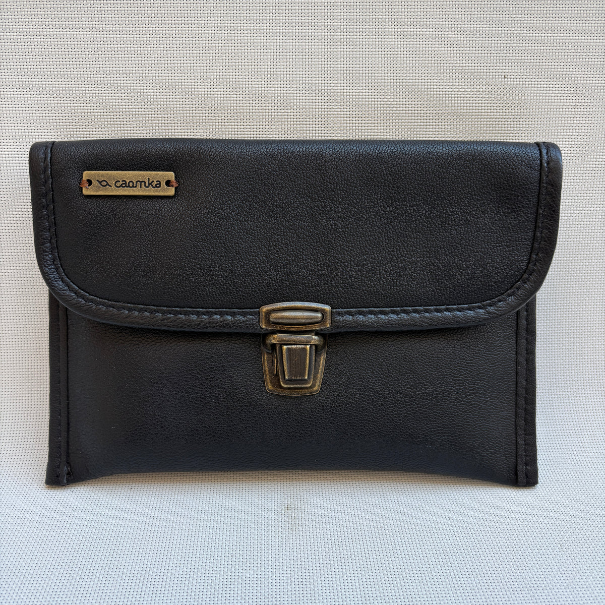 CAOMKA Flat Coin Purse Natural BioCuir® Leather Exclusive Piece No. 13177