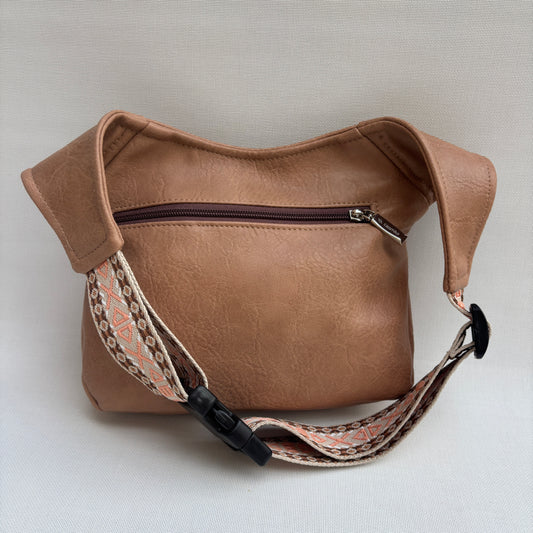 Riñonera "Elegant Patchwork Top" + Bolsillo trasero · Polipiel · Pieza Única Núm. 18022