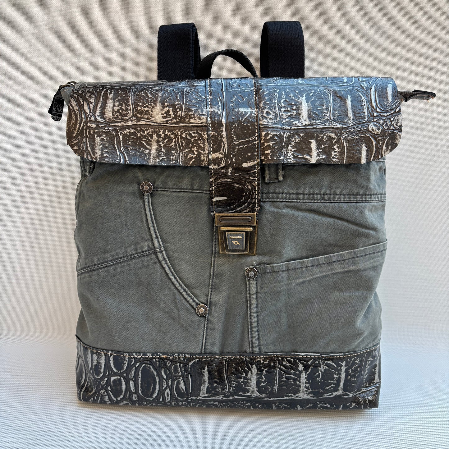 Mochila Top Caomka Recycled ♻️ Jeans · Pieza Única 16680