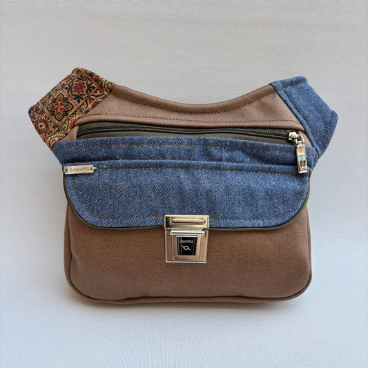 Riñonera "Elegant Cork Jeans Top" · Polipiel · Pieza Única Núm. 17313