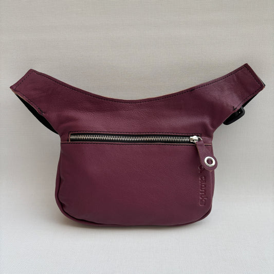 Riñonera Special Burdeos & Silver · Piel - Cuero · Pieza Exclusiva Núm. 16545