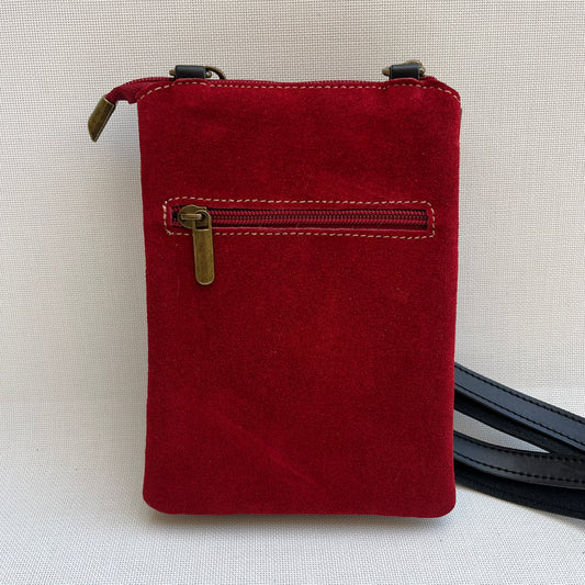 (-50%) Porta Móvil · Diseño Top · Piel natural · Rojo