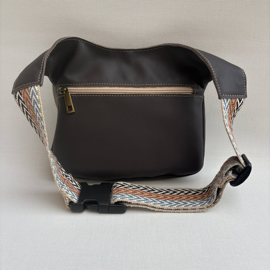 Riñonera "Special Brown Spring" Marrón/Beige · Piel · Pieza Exclusiva Núm. 18114