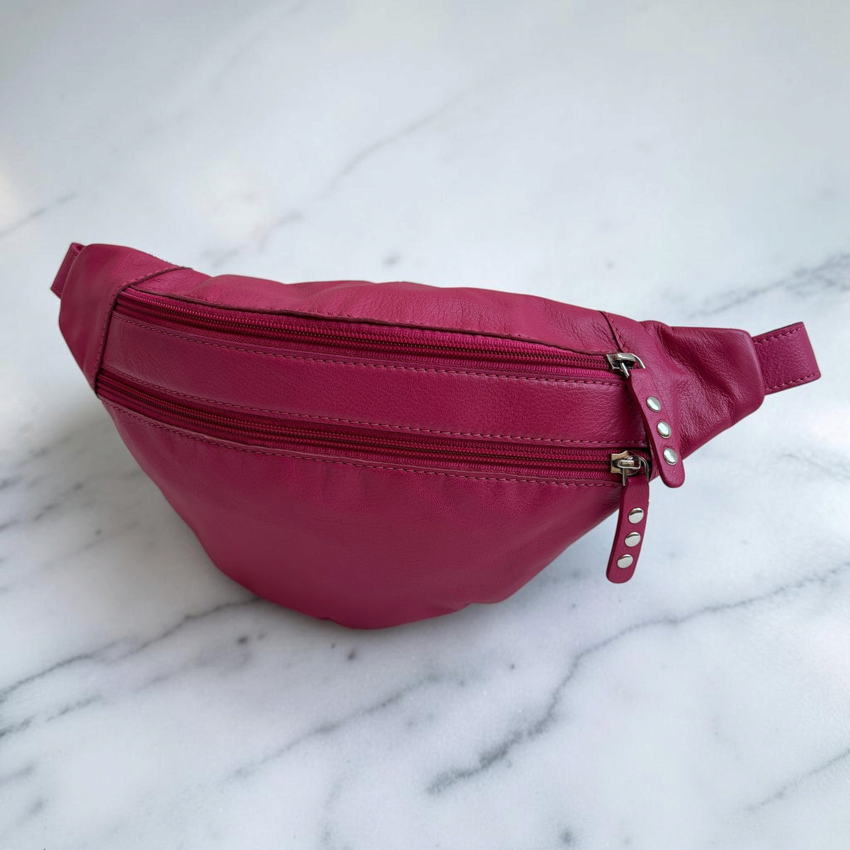 Premium Retro Chic Green BioCuir® Natural Leather Exclusive Piece No. 12639