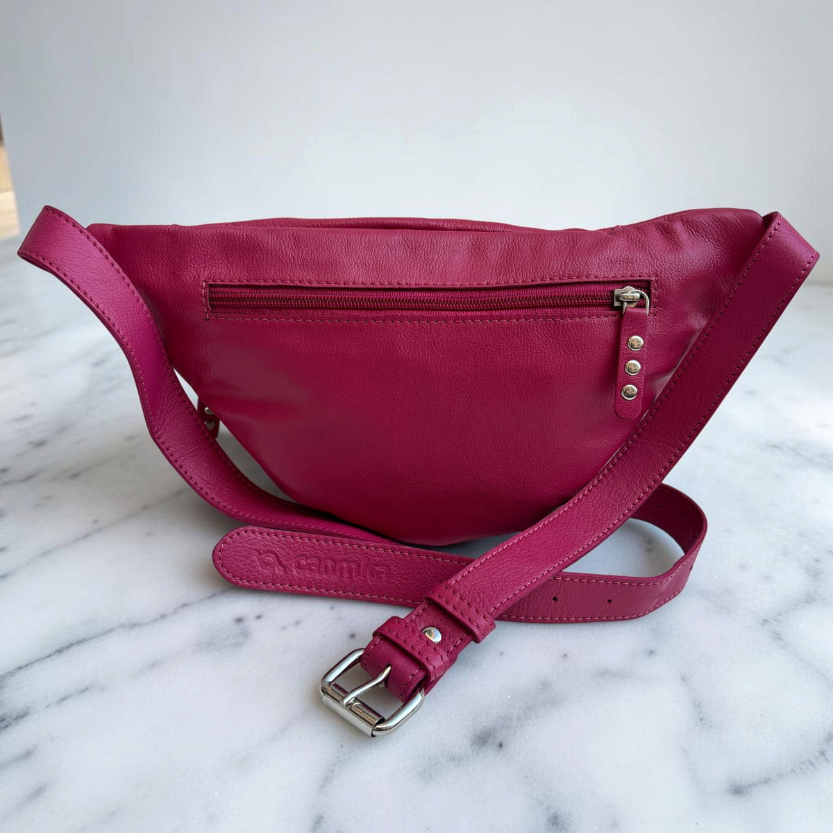 Premium Retro Chic Green BioCuir® Natural Leather Exclusive Piece No. 12639