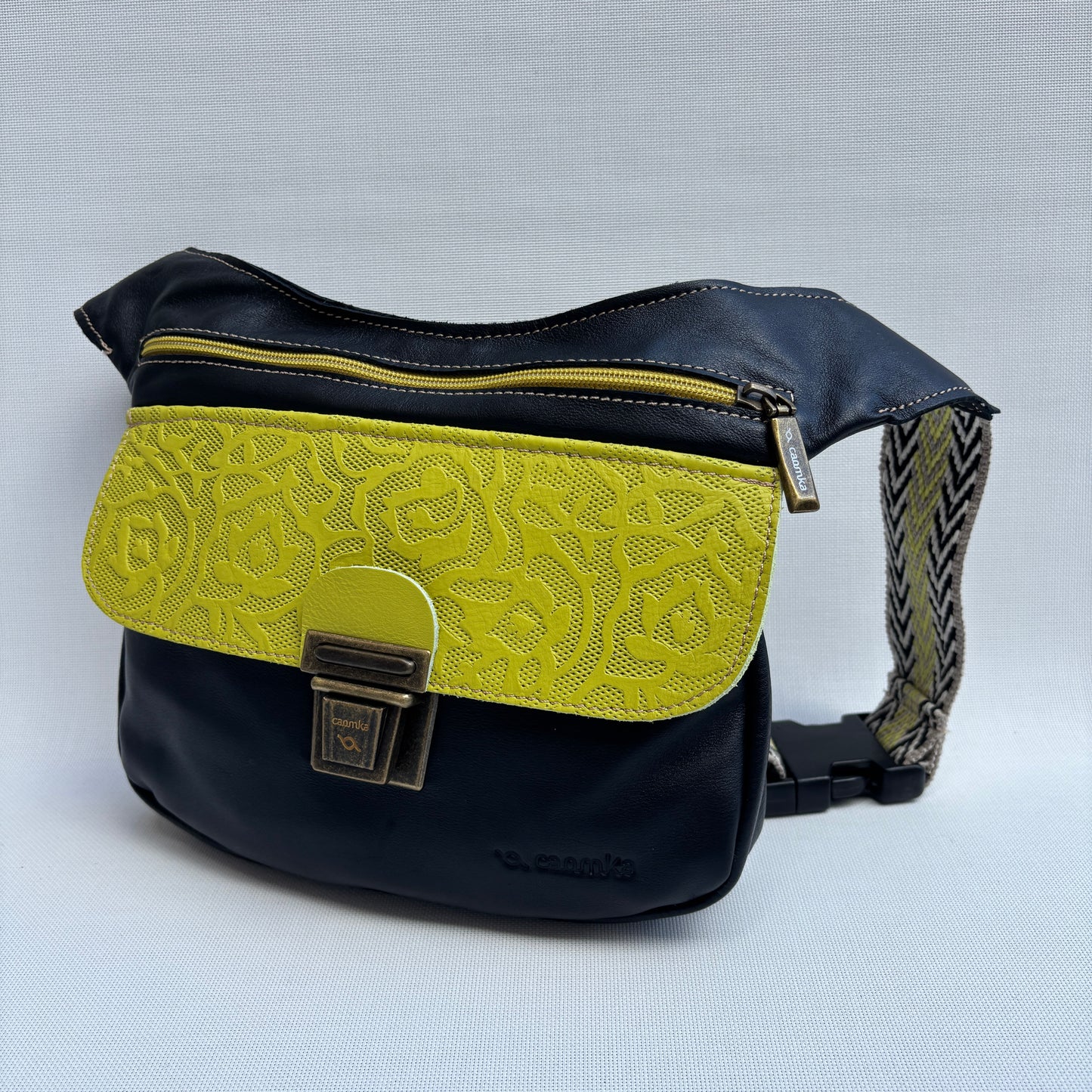 Riñonera "Special Black/Lime Spring" Negro/Lima · Piel · Pieza Exclusiva Núm. 17395