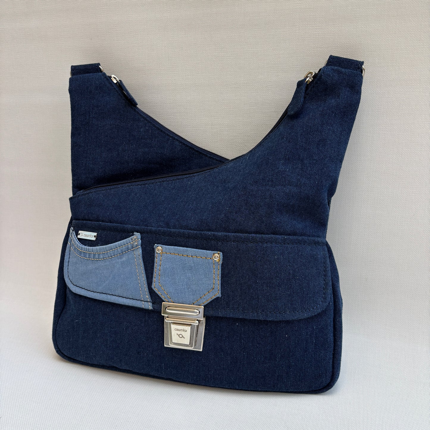 Bolso Bandolera Súper Caomka "Denim Dual Soul" · Pieza Única Núm. 18807