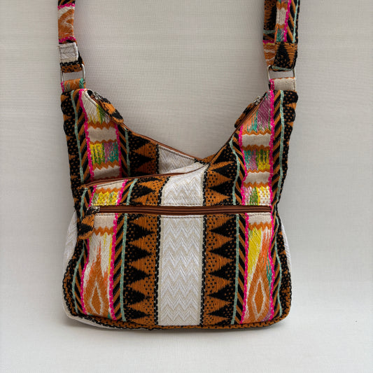 Bolso Bandolera Súper Caomka "Tribal Sunset Vibes" · Pieza Única Núm. 18802