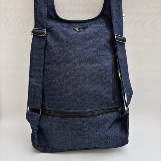 Mochila Multibolsillos "Sagarmatha" Jeans Azul Mandalas · Pieza 17386