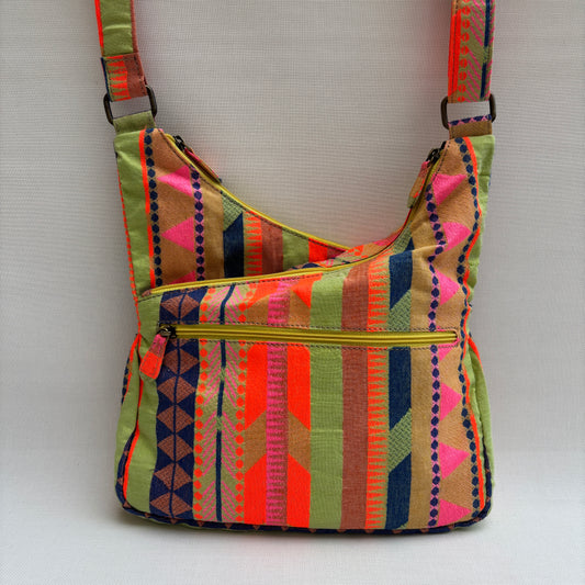 Bolso Bandolera Súper Caomka "Neon Tribal Jungle" · Pieza Única Núm. 18793