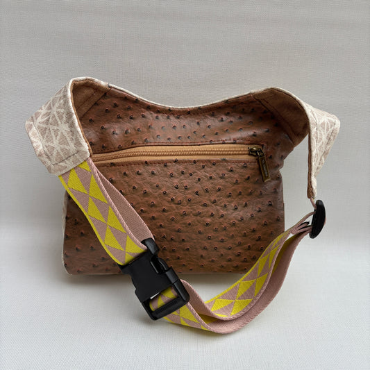 Riñonera "Elegant Patchwork Top" + Bolsillo trasero · Polipiel · Pieza Única Núm. 18310